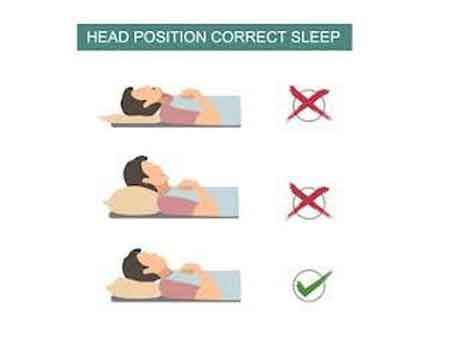 sleeping position head